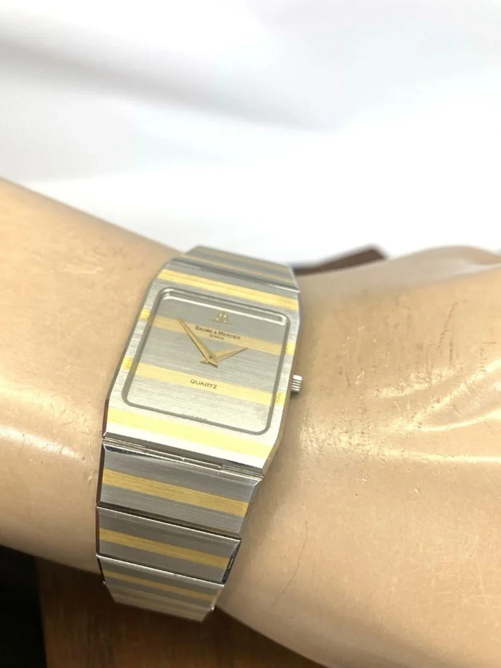 Baume & Mercier Vintage 1980's Unisex Watch 5739.038 Swiss Quartz Two Tone Zebra